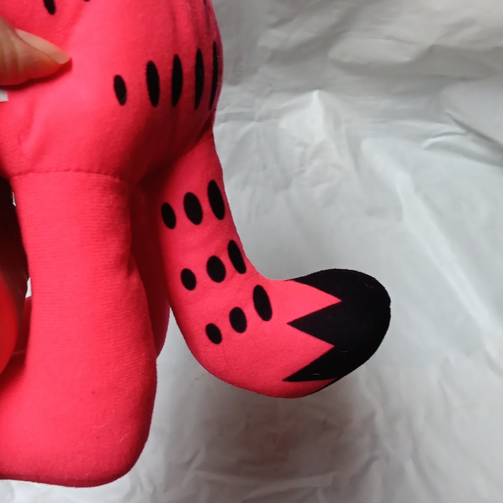 Toy Factory Nickelodeon Neon Red Cartoon Cat Plush Toy Preowned - Picture 6 of 8